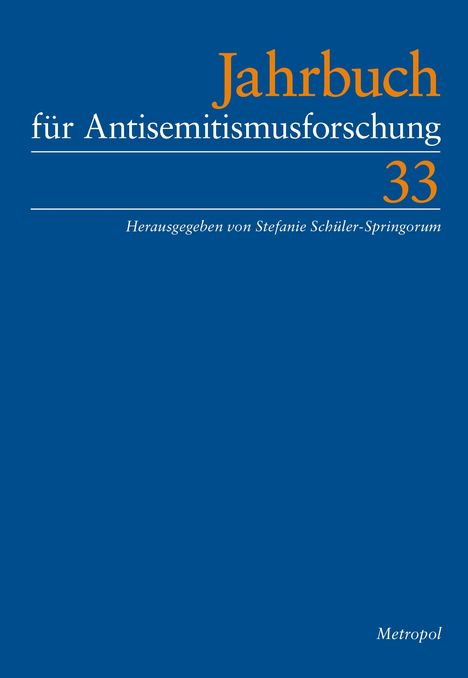 Jahrbuch für Antisemitismusforschung 33, Buch