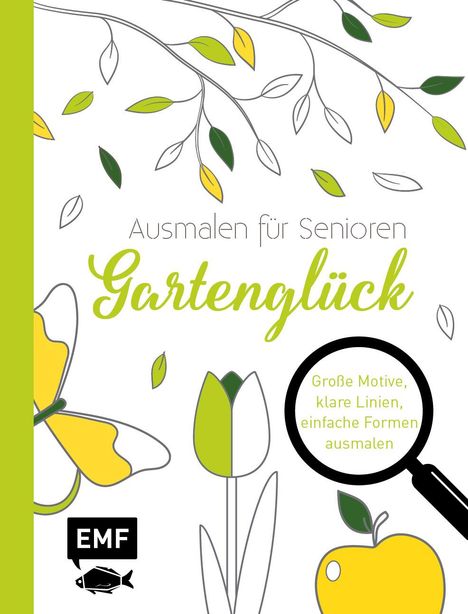 Ausmalen für Senioren - Gartenglück, Buch