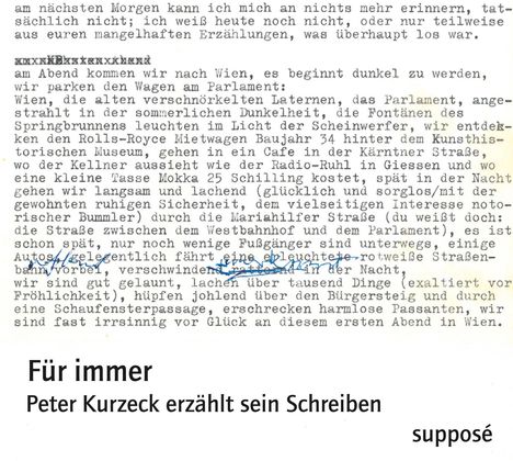 Peter Kurzeck: Für immer, CD