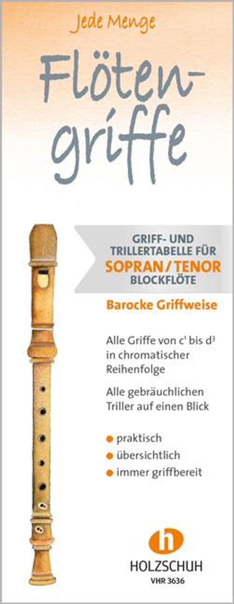 Barbara Ertl: Jede Menge Flötengriffe - Sopran/Tenor (Barocke Griffweise), Noten