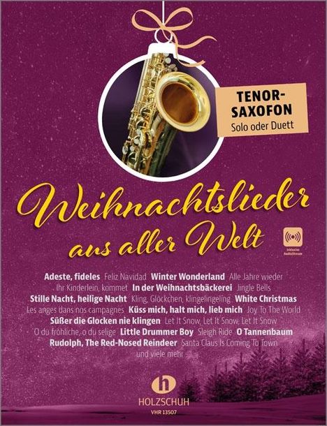 Weihnachtslieder aus aller Welt - Tenorsaxofon, Buch