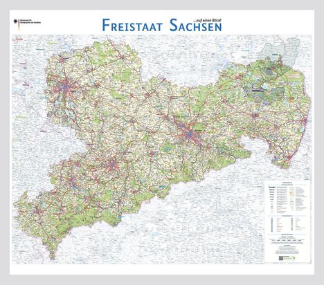 Freistaat Sachsen auf einen Blick!, Karten