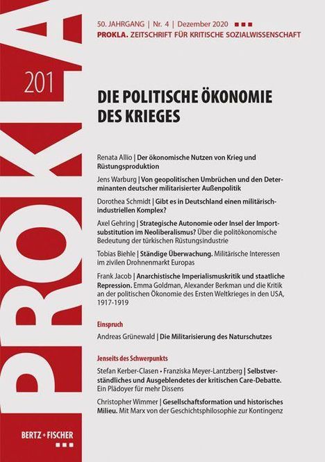 Prokla 201: Prokla 201: Die politische Ökonomie des Krieges, Buch