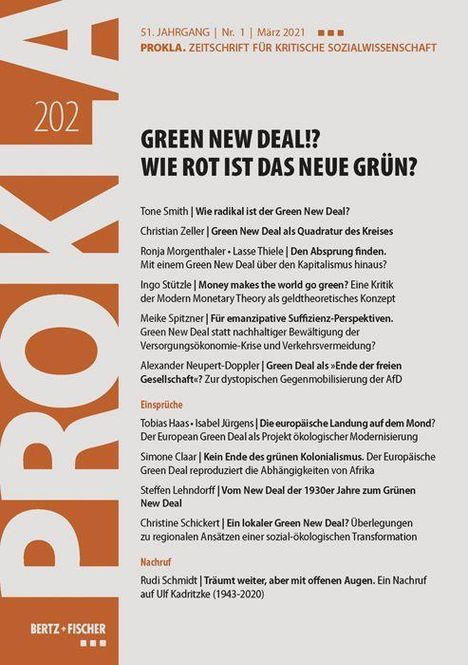 Prokla 202: Prokla 202: Green New Deal!? Wie rot ist das neue Grün?, Buch