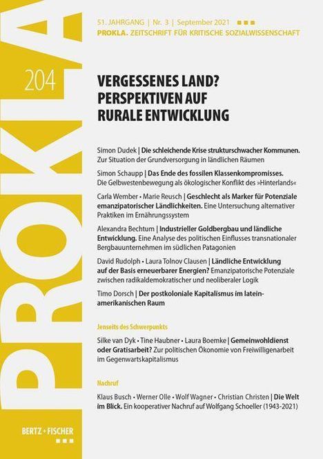 Prokla 204: Prokla 204: Vergessenes Land? Perspektiven auf rurale Entwic, Buch