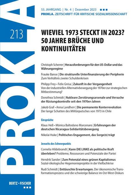 Prokla 213: Wieviel 1973 steckt in 2023? 50 Jahre Brüche und Kontinuitäten, Buch