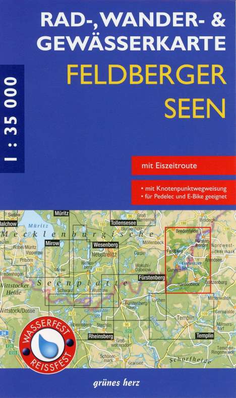 Feldberger Seen 1 : 35 000 Rad-, Wander- und Gewässerkarte, Karten