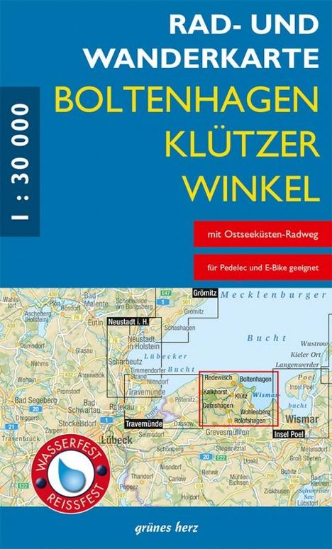 Rad- und Wanderkarte Boltenhagen, Klützer Winkel 1:30 000, Karten