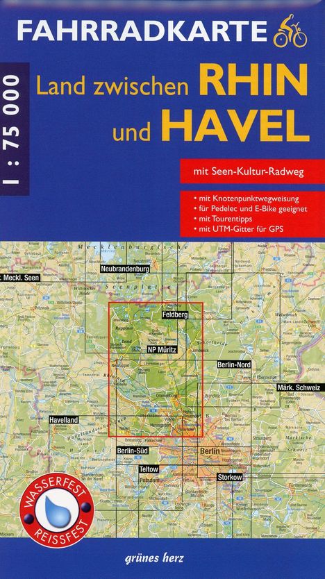 Fahrradkarte Land zwischen Rhin und Havel 1:75.000, Karten