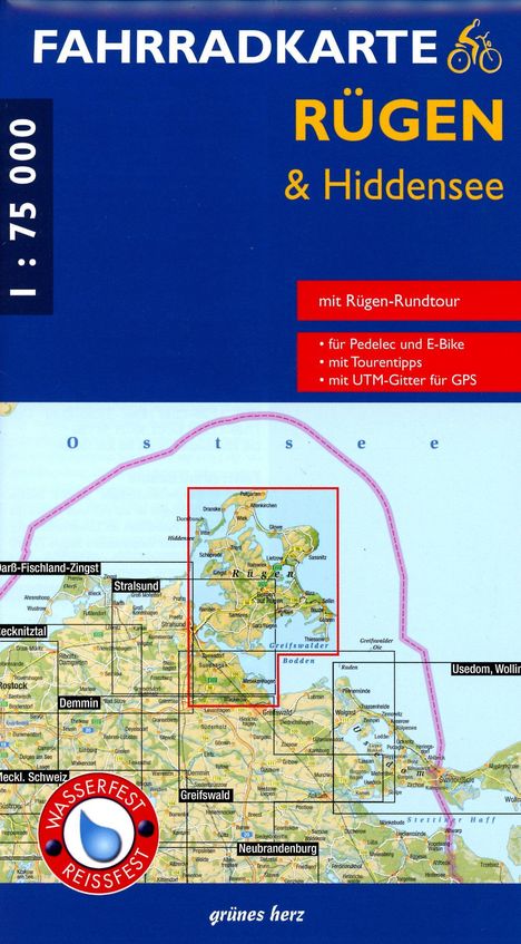 Fahrradkarte Rügen &amp; Hiddensee, Karten