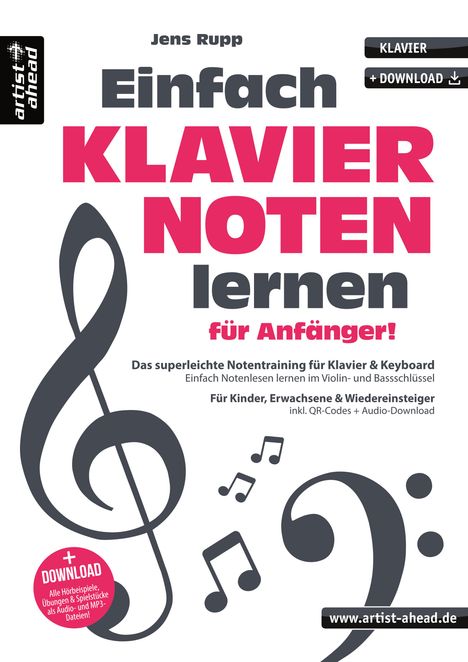 Jens Rupp: Einfach Klaviernoten lernen für Anfänger!, Buch