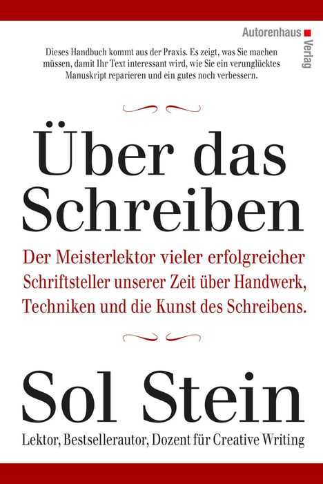 Sol Stein: Über das Schreiben, Buch