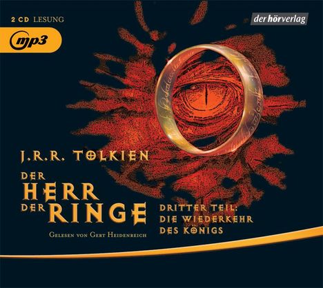 John R. R. Tolkien: Der Herr der Ringe.  Dritter Teil - Die Wiederkehr des Königs, 2 MP3-CDs