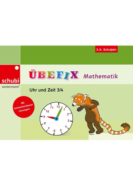 Übefix Mathematik Uhr und Zeit 3/4, Buch