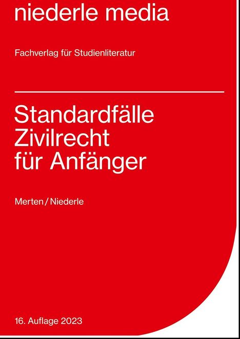 Jan Niederle: Standardfälle Zivilrecht für Anfänger, Buch