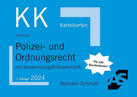 Martin Stuttmann: Karteikarten Polizei- und Ordnungsrecht, Buch