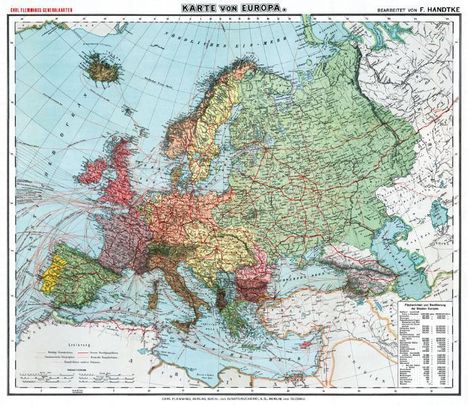 Historische Karte: Europa, um 1910 (Plano), Karten