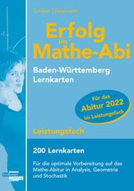 Helmut Gruber: Erfolg im Mathe-Abi 2022, 200 Lernkarten LF Allg.Gym.BW, Buch