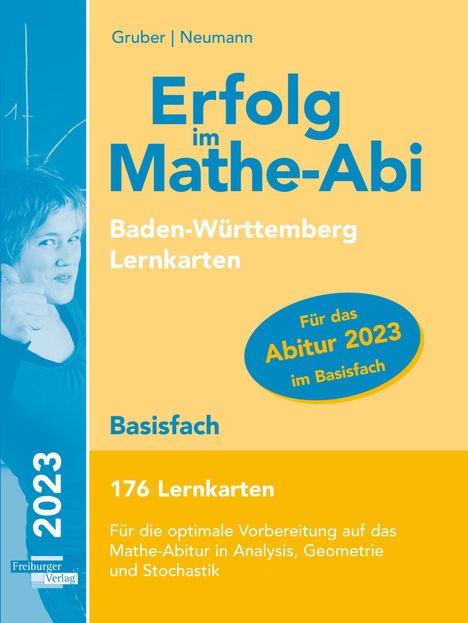 Helmut Gruber: Erfolg im Mathe-Abi 2023, 176 Lernkarten Basis BW, Buch