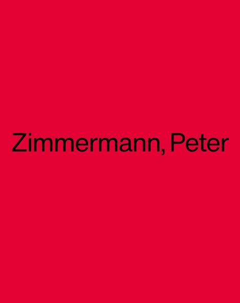 Zimmermann, Peter, Buch