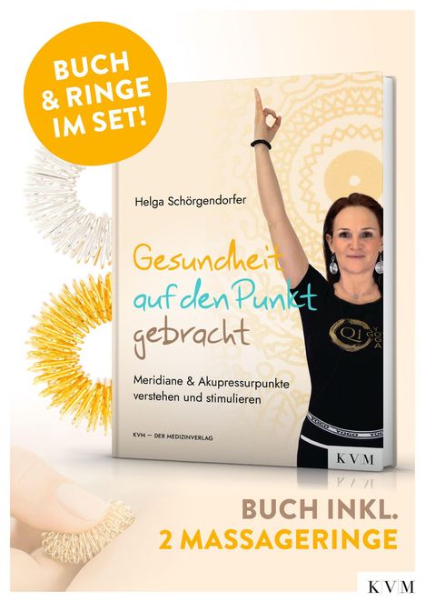 "Buch & Ringe im Set! Gesundheit auf den Punkt gebracht. Meridiane & Akupressurpunkte verstehen und stimulieren."