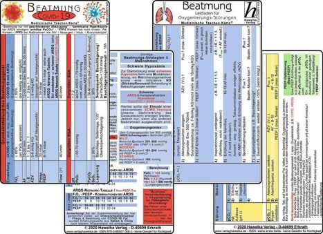 COVID-19 Beatmungs-Karten Set 2020 (2 Karten Set) - Respirator-Einstellungen: COVID19 mit ARDS oder mit respiratorischer Insuffizienz - SARS-CoV-2, Buch