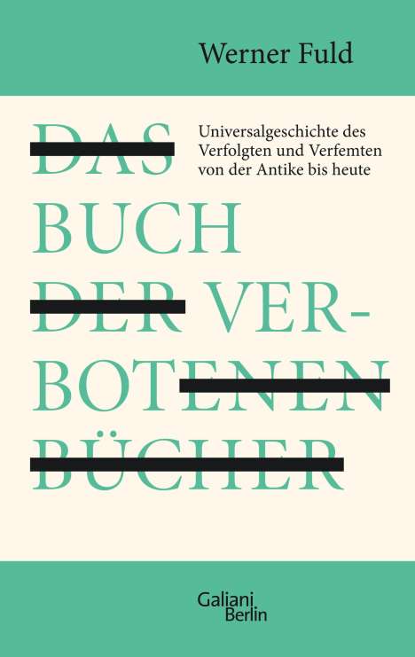 Werner Fuld: Fuld, W: Buch der verbotenen Bücher, Buch