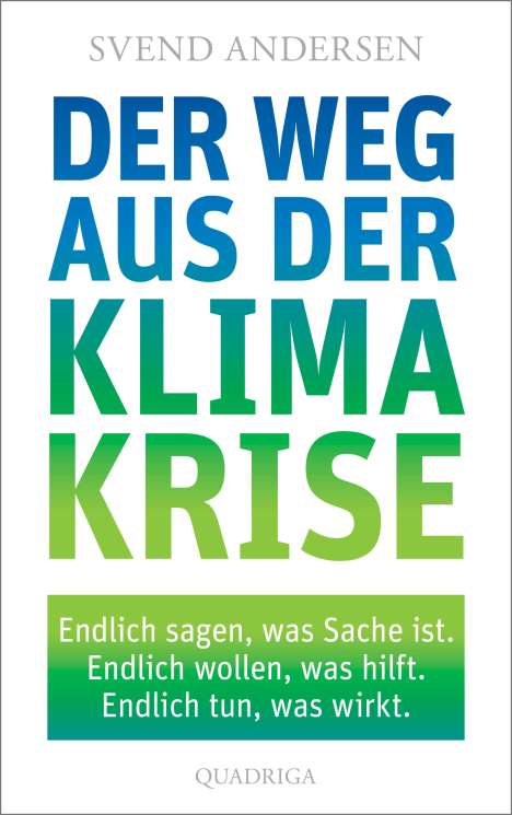 Svend Andersen: Der Weg aus der Klimakrise, Buch