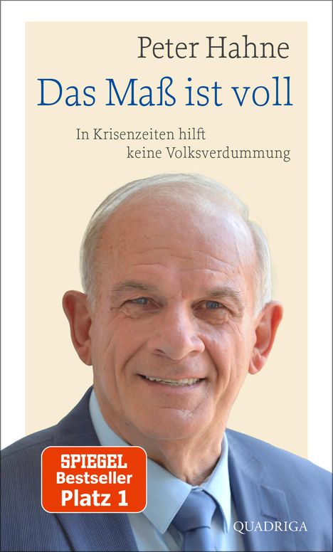 Peter Hahne: Das Maß ist voll, Buch