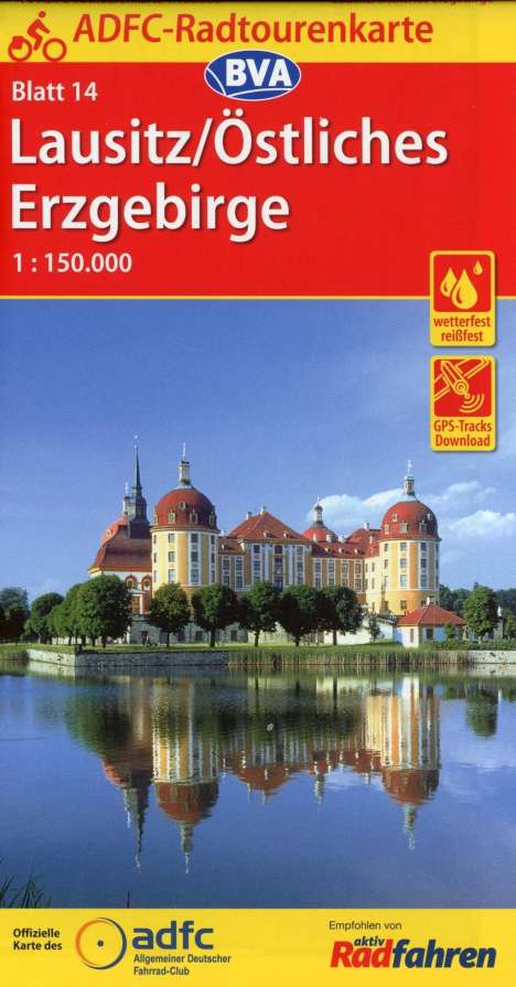 ADFC-Radtourenkarte 14 Lausitz /Östliches Erzgebirge 1:150.000, reiß- und wetterfest, GPS-Tracks Download, Diverse