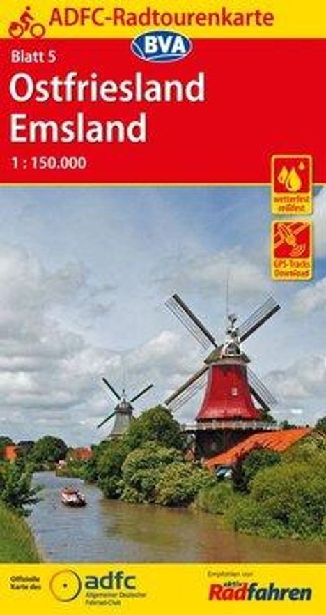 ADFC-Radtourenkarte 5 Ostfriesland / Emsland 1:150.000, Diverse