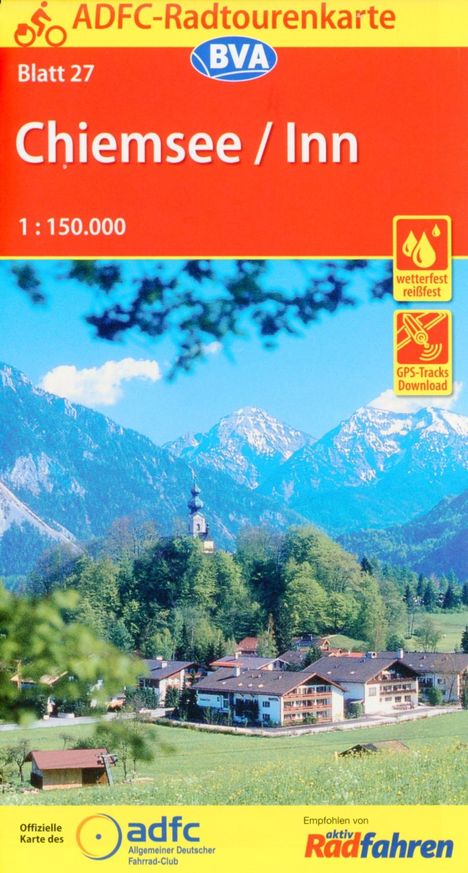 ADFC-Radtourenkarte 27 Chiemsee / Inn  1 : 150 000, Diverse