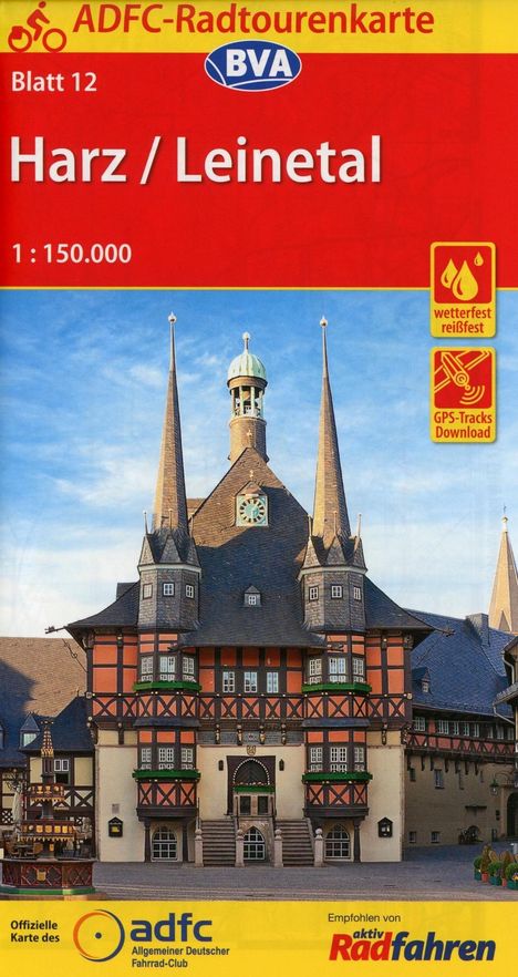 ADFC-Radtourenkarte 12 Harz /Leinetal 1:150.000, Diverse