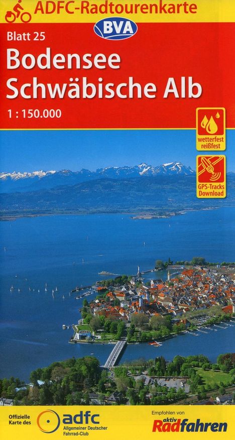 ADFC-Radtourenkarte 25 Bodensee Schwäbische Alb, Karten
