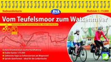 Kompakt-Spiralo BVA Vom Teufelsmoor zum Wattenmeer Naturerlebnis im Land zwischen Elbe, Weser und Nordsee Radwanderkarte 1:75.000, Karten