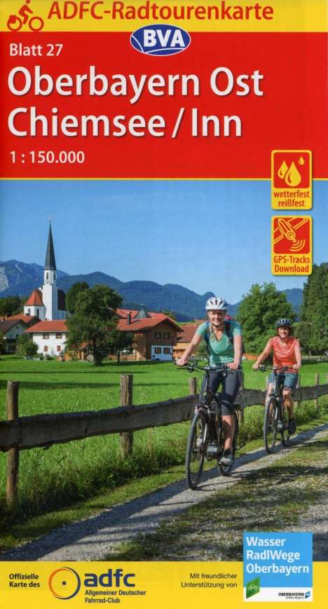 ADFC-Radtourenkarte 27 Oberbayern Ost / Chiemsee / Inn 1:150.000, Diverse