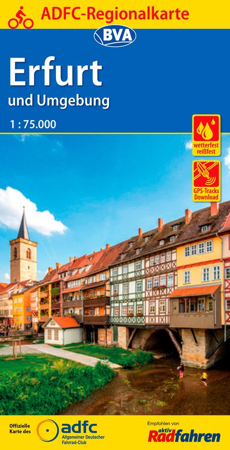 ADFC-Regionalkarte Erfurt und Umgebung, 1:75.000, Karten