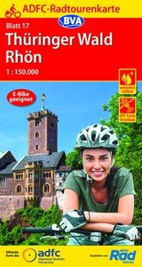 ADFC-Radtourenkarte 17 Thüringer Wald Rhön 1:150.000, Karten