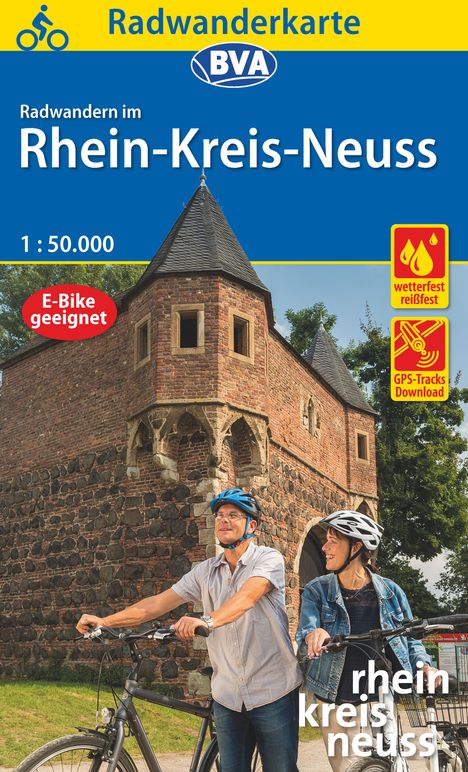 Radwanderkarte BVA Radwandern im Rhein-Kreis Neuss 1:50.000, reiß- und wetterfest, GPS-Tracks Download, Karten