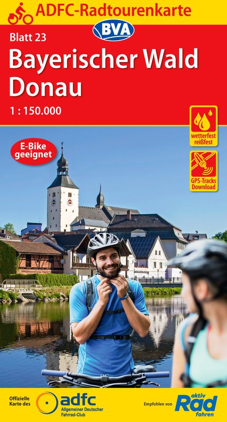 ADFC-Radtourenkarte 23 Bayerischer Wald Donau 1:150.000, reiß- und wetterfest, GPS-Tracks Download, Karten
