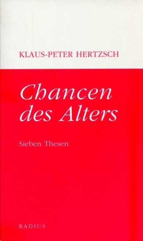 Klaus-Peter Hertzsch: Chancen des Alters, Buch