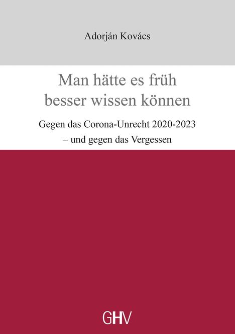 Adorján Kovács: Man hätte es früh besser wissen können, Buch