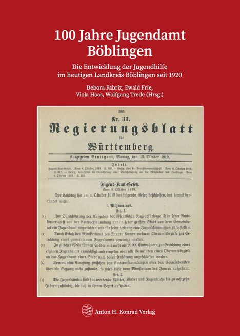 100 Jahre Jugendamt Böblingen, Buch