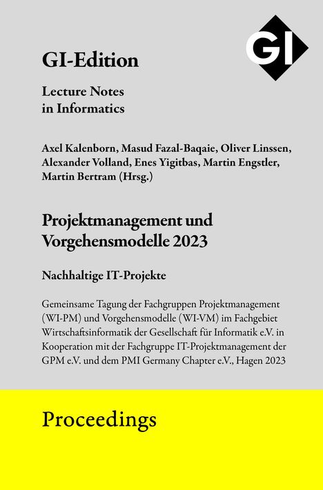 GI Edition Proceedings Band 340, Buch