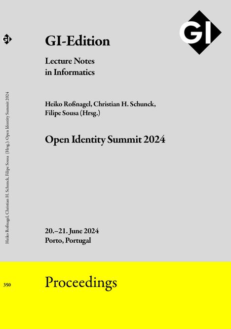 GI Edition Proceedings Band 350 "Open Identity Summit 2024", CD-ROM