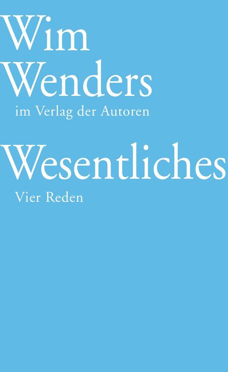 Wim Wenders: Wesentliches, Buch