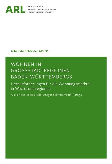 Wohnen in Großstadtregionen Baden-Württembergs, Buch