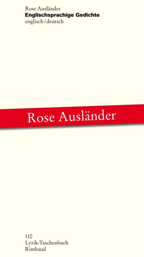 Rose Ausländer: Englischsprachige Gedichte, Buch