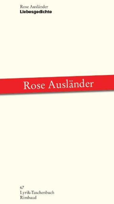 Rose Ausländer: Liebesgedichte, Buch