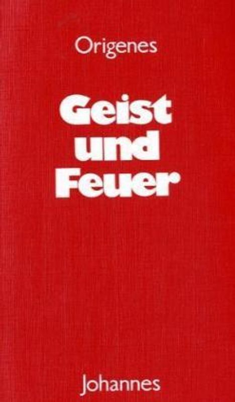Origenes: Geist und Feuer, Buch